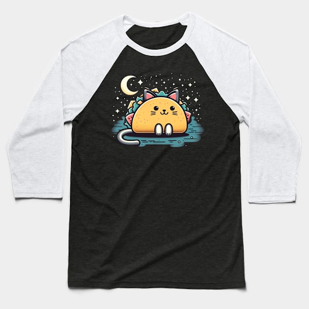 Happy Taco Baseball T-Shirt by StatusFaction